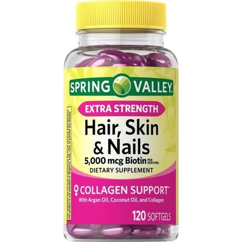 Hair, Skin & Nails Softgels Spring Valley