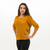 Blusa com Bolso Mostarda M