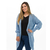 Cardigan com Bolso Azul