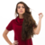 Vestido Mousse Gola Alta Vinho M - comprar online