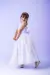 Vestido Infantil Longo Branco Dama Cinto Aplique Flores na internet