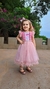 Vestido Infantil Barbie Princesa Rosa Com Tiara Luxo