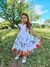 Vestido Infantil Aquarela ABC Branco Com Cinto Pérolas