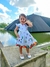 Vestido Infantil Aquarela ABC Branco Com Cinto Pérolas - loja online