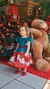 Vestido Infantil Verde Florido Com Cinto Pérolas Natal Festas