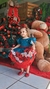 Vestido Infantil Verde Florido Com Cinto Pérolas Natal Festas - loja online