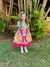 Vestido Infantil Junino Xadrez Colorido Girassol - comprar online