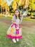 Vestido Infantil Junino Xadrez Colorido Girassol - loja online