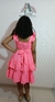 Vestido Infantil Rosa Neon Saia Babados - loja online