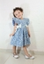 Vestido Infantil Azul Estampado Margaridas - comprar online