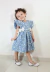 Vestido Infantil Azul Estampado Margaridas - comprar online