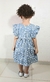 Vestido Infantil Azul Estampado Margaridas - comprar online