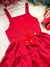 Vestido Cecília Vermelho Flores - comprar online
