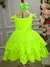 Vestido Infantil Verde Neon Saia Babados - Bebê Unicórnio Loja Infantil