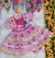 Fantasia Infantil Junino Rosa, Lilás E Pink Estampado Veste Bebê De Meses