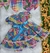 Fantasia Infantil Junino Pink, Azul E Amarelo Com Florzinhas Veste Bebê De Meses - comprar online