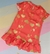 Vestido Infantil Vermelho Corações Dourados Natal - loja online