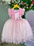 Vestido Infantil Barbie Princesa Rosa Com Tiara Luxo - comprar online