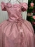 Vestido Infantil Longo Rosé Dama Florista Manga Princesa - Bebê Unicórnio Loja Infantil
