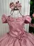 Vestido Infantil Longo Rosé Dama Florista Manga Princesa na internet