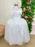 Vestido Infantil Longo Branco Dama Busto Renda Flor - comprar online