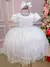Vestido Baby Branco Borboletas Tule