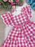Vestido Junino Luxo Infantil Xadrez Rosa na internet