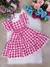 Vestido Junino Luxo Infantil Xadrez Rosa - comprar online