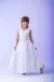 Vestido Infantil Longo Branco Dama Cinto Aplique Flores - comprar online