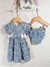 Vestido Infantil Azul Estampado Margaridas na internet