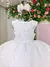 Vestido Baby Branco Apliques de Borboletas na internet