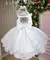 Vestido Infantil Branco Busto Bordado Aplique Flor Laço Daminha - Bebê Unicórnio Loja Infantil