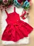 Vestido Cecília Vermelho Flores