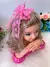 Laço Infantil Renda Rosa Chiclete na internet
