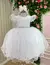Vestido Baby Branco Busto Tule Cinto Strass - comprar online