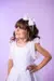 Vestido Infantil Longo Branco Dama Manga Laços Tule - Bebê Unicórnio Loja Infantil