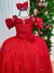 Vestido Infantil Longo Vermelho Dama Florista Manga Princesa na internet