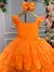 Imagem do Vestido Infantil Laranja Neon Saia Babados - R$99,90 (pedido pelo WhatsApp)