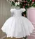 Vestido Infantil Branco Bordado Renda Flores Daminha - comprar online