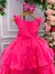 Vestido Infantil Rosa Neon Saia Babados - Bebê Unicórnio Loja Infantil