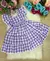 Imagem do Vestido Junino Luxo Infantil Xadrez Lilás