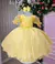 Vestido Infantil Amarelo Renda Tule Glitter Luxo Daminha - comprar online