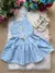 Vestido Cecília Azul Bebê Flores