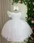 Vestido Baby Branco Busto Aplique Flores - comprar online