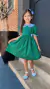 Vestido Nathália Verde Bordado Cerejinha