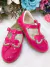 Sapatinho Pink Verniz Lacinho Com Strass E Pérolas