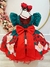 Vestido Infantil Verde Florido Com Cinto Pérolas Natal Festas - loja online