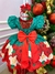 Vestido Infantil Verde Florido Com Cinto Pérolas Natal Festas - comprar online