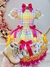 Vestido Infantil Junino Xadrez Colorido Girassol - Bebê Unicórnio Loja Infantil