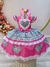 Vestido Infantil Junino Coração Estampado Rosa Chiclete Luxo